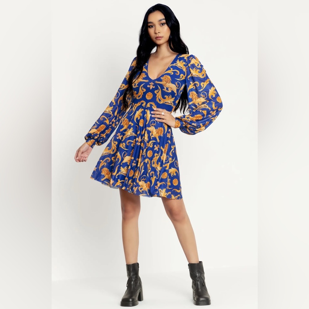 BlackMilk The Witcher Cintra Flag Sheer Romance dress - S